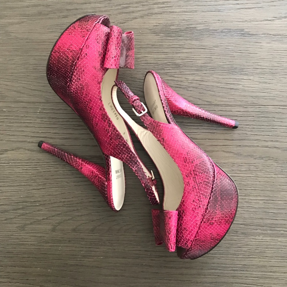 Stuart Weitzman platform peep toe heels